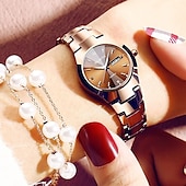 abordables Montres à quartz-Montre Montres à quartz pour Femme Analogique - Digitale Numérique Quartz Tendance Mode Luxe Imperméable Calendrier Lumineux Métal Alliage / Noctilumineux