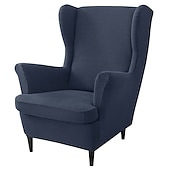 cheap Armchair Cover &amp; Armless Chair Cover-Stretch Wingback Chair Cover Burgundy Wing Chair Slipcovers With Seat Cushion Cover Spandex Jacquard Wingback Armchair Covers