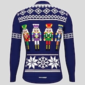 billiga Tröjor för män-herrcykeltröja långärmad cykeltröja med 3 bakfickor ful jul rolig jul mountainbike mtb landsvägscykel cykling andas snabbtorkande fukttransporterande reflexremsor svart