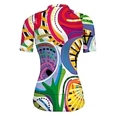 baratos Camisolas femininas-Mulheres Camisa para Ciclismo Manga Curta Moto Camisa / Roupas Para Esporte Blusas com 3 bolsos traseiros Ciclismo de Montanha Ciclismo de Estrada Respirável Secagem Rápida Pavio Humido Tiras
