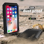 Χαμηλού Κόστους iPhone Θήκες-Θήκη Υψηλής Αντοχής Αντιχτυπητική Μεταλλική για iPhone με Θωρακισμένο Γυαλί για iPhone 15 Pro Max Plus 14 13 12 11 Pro Max Mini X XR XS Max 8 7 Plus – Πλήρης Σώματος Ράγιστη Προστατευτική Θέση
