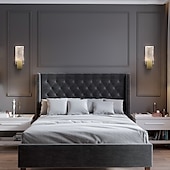 baratos Candeeiros de Parede de interior-luzes de parede led bolhas de cristal luzes de parede internas sala de estar quarto lâmpada de parede de metal