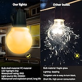 billiga Solsträngsljus-globe solar string light led g50 glödlampa ip65 vattentät utomhus krans trädgårdslampa lämplig för hem inomhus trädgård semesterbelysning