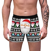 baratos Pijama de Natal-presente de Natal Boxer Curto Roupa Íntima Homens Natal Carnaval Baile de Máscaras Noite de Natal Natal Adulto Festa Natal
