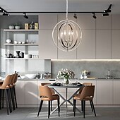 economico Luci a sospensione-45cm ciondolo lanterna design lampada a sospensione metallo galvanico finiture verniciate led 220-240v