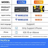 お買い得  カープレイアダプター-carlinkit ワイヤレス 有線 carplay ドングル cpc200-ccpa ccpm for apple android auto carplay smart link usb ドングルアダプタ for navigation media player mirrorlink