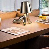 billige bord- og gulvlampe-touch led bordlampe, moderne tenker dekorativ lampe led oppladbar skrivebordslampe, golden little man usb bordlampe, nattlys for soverom, arbeidsrom, stue, nattbord, bar, restaurant
