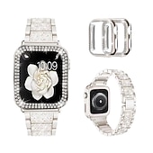 cheap Apple Watch Bands-[1+2Pack] Jewelry Bracelet Compatible with Apple Watch band 38mm 40mm 41mm 42mm 44mm 45mm 49mm with Case Bling Diamond Rhinestone Strap Replacement Wristband for iwatch Series Ultra 8 7 6 5 4 3 2 1 SE