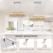 cheap Island Lights-100 cm Multi-shade Bulb Included Chandelier Gold Pendant Light Metal Island Oil-rubbed Bronze Chic &amp; Modern Luxury Firework 110-120V 220-240V