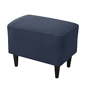 abordables Funda para otomana-Funda elástica para otomana plegable color burdeos, protector de muebles, funda rectangular suave con base elástica, funda para otomana