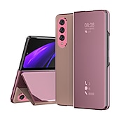 preiswerte Samsung-Handyhülle-Handy Hülle Handyhüllen Für Samsung Galaxy Z-Falte 6 Z Fold 5 Z Fold 4 Z Fold 3 Klappetui Shutzrahmen Magnetisch Ganzkörperschutz Einfarbig PC Metall
