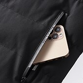 baratos Blusões e Parkas para Homem-Homens Casaco puffer Casaco com capuz Acolchoado Zíper Bolsos Imprimir Esportes Padrão Exterior Casual / Diário Inverno Letra Preto Amarelo Vermelho cáqui Casaco puffer