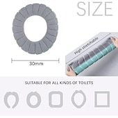 お買い得  トイレのふたとタンクカバー-柔らかい便座カバーパッド 厚くて暖かい 伸縮性のある洗える布 トイレはすべての楕円形の便座にフィットします