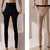 preiswerte Schlaf unten-Herren Lange Unterhosen Thermounterwäsche Thermohose Einfarbig Strumpfhosen / Leggings Heim Täglich Polarvlies Warm Hose Elastische Taille Winter Dunkelgray