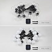 billiga Solsträngsljus-globe solar string light led g50 glödlampa ip65 vattentät utomhus krans trädgårdslampa lämplig för hem inomhus trädgård semesterbelysning