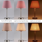 cheap Table&amp;Floor Lamp-LED Bedside lamps Simple Nordic Style For Living Room Study Room Office Metal Pink