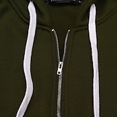 baratos Moletons e moletons-camisas de lã femininas com zíper moletom com capuz jaqueta de lã vintage streetwear confortável lã cor sólida moletom casual de rua com zíper bolso frontal com cordão manga comprida preto cinza claro