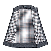 cheap Men&#039;s Cardigan Sweater-Men&#039;s Vest Daily Wear Going out Festival Business Basic Fall &amp; Winter Pocket Polyester Warm Breathable Soft Comfortable Solid Colored Zipper Standing Collar Regular Fit Azure Burgundy Light Grey Dark