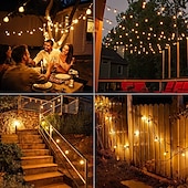 billiga Solsträngsljus-globe solar string light led g50 glödlampa ip65 vattentät utomhus krans trädgårdslampa lämplig för hem inomhus trädgård semesterbelysning