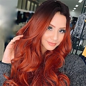 economico Parrucche trendy sintetiche-ombre bluastro parrucca verde ondulata lunga parte centrale parrucca teal blue wig resistente al calore capelli sintetici sirena parrucche per le donne festa di natale parrucche