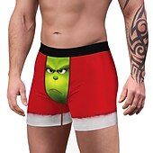 cheap Christmas Pajamas-Christmas Gift Boxer Briefs Underwear Men&#039;s Christmas Carnival Masquerade Christmas Eve Christmas Adults Party Christmas
