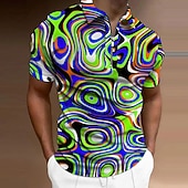 Homens Gráfico Camisas Polo com zíper Camisa de golfe Manga Curta Camisas polo Camisas de colarinho Casual Roupas de férias Desgaste Rave Trajes de festa Impressão 3D Polo com fecho de correr de um baratos Polo Geométrico Masculino-Homens Gráfico Camisas Polo com zíper Camisa de golfe Manga Curta Camisas polo Camisas de colarinho Casual Roupas de férias Desgaste Rave Trajes de festa Impressão 3D Polo com fecho de correr de um