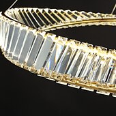 abordables Lámparas de araña-Lámparas colgantes led circle diseño redondo 60/80 cm montaje empotrado 1 luz anillo regulable aluminio acabados pintados lujoso estilo moderno comedor dormitorio lámparas colgantes