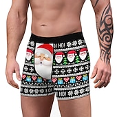 baratos Pijama de Natal-presente de Natal Boxer Curto Roupa Íntima Homens Natal Carnaval Baile de Máscaras Noite de Natal Natal Adulto Festa Natal