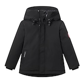 baratos Casaco de penas e parka para meninas-Infantil Para Meninas Plumagem camuflagem Moda Ao ar livre Algodão Casaco agasalhos 3-13 anos Inverno Preto Azul Roxo / Outono