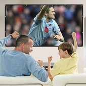 cheap Projector Accessories-Projector Screen 4K Movie 16:9 HD 60 72 84 100 120 150 inch Foldable and Portable Anti-Crease Indoor Outdoor Projection Video for Home Party Office  Classroom World Cup Game