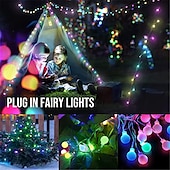 abordables USB-Mini globe guirlande lumineuse lumières décoratives de noël 10m 16 couleurs commutation couleur télécommande gradation synchronisation alimentation usb 1 ensemble