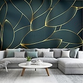 voordelige Behang-cool wallpapers 3d abstracte muurschildering behang muurschildering muurstickers bladeren abstracte schets foto geschikt voor hotel woonkamer slaapkamer art deco