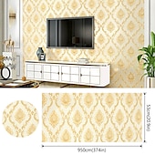 abordables Papel pintado-Fondos de pantalla frescos Papel tapiz de damasco floral mural de pared decoración del hogar revestimiento de paredes moderno clásico, material de tela no tejida adhesivo requerido papel tapiz,