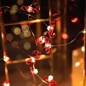 levne Holiday String Světla-Vánoční řetězová světla Santa sněhuláci zvony cukrové světla dekor LED pohádková řetězová světla 3M-30LEDs 2M-20LEDs napájené baterií vánoční stromeček zahradní domácí párty atmosférická dekorace