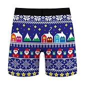 baratos Pijama de Natal-presente de Natal Boxer Curto Roupa Íntima Homens Natal Carnaval Baile de Máscaras Noite de Natal Natal Adulto Festa Natal