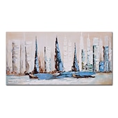 abordables Peintures paysages-Mintura main bateau paysage peintures à l&#039;huile sur toile mur art décoration moderne abstrait image pour la décoration intérieure roulé sans cadre non étiré peinture