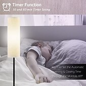 abordables lámpara de mesa y de piso-lámpara de pie led para sala de estar dormitorio lámpara de pie inteligente con alexa aplicación asistente de google control remoto lámpara de pie moderna alta con pantalla de lino bombilla de 16