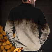 economico giacca camicia da uomo-Per uomo Colore graduale e sfumato Geometrica Camicia con colletto Camicia in pile Giacca da camicia Manica lunga Di tendenza Sport Casual quotidiano Sportivo Da tutti i giorni Fine settimana Autunno