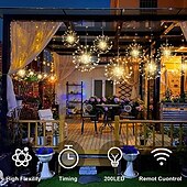 economico Striscie luci USB-luci di stringa di fuochi d&#039;artificio 480 led luci di natale per esterni impermeabile telecomando alimentato tramite usb vacanze in giardino matrimonio festa di natale decorazione della casa