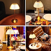 economico Lampade da tavolo-Lampada da tavolo a led ricaricabile bar ristorante vintage con porta di ricarica usb per illuminazione dimmer camera da letto