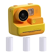 billiga Digitalkamera-barn instant print kamera värmeutskrift kamera 1080p hd digitalkamera med 3 rullar utskrift papper video foto för barn leksaker pojke flickor julklapp