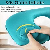 economico Imbottitura per cuscini-cuscino da viaggio per gonfiaggio cuscino per collo in tpu a forma di U per cuscino gonfiabile da viaggio