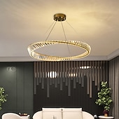 abordables Lámparas de araña-Lámparas colgantes led circle diseño redondo 60/80 cm montaje empotrado 1 luz anillo regulable aluminio acabados pintados lujoso estilo moderno comedor dormitorio lámparas colgantes