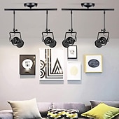 cheap Spot Lights Fixtures-LED Ceiling Spotlight Retro Vintage Ceiling lights E27 Downlight, 2-lights Round Design Black Iron Lampshade, Rotatable Adjustable Industrial Wind Spotlights