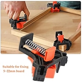 cheap Clamps-90Degree Right Angle Clamp Set Picture Frame Corner Clips Mate Woodworking Hand Tools Fixing Clip Positioning Tool Kit