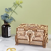 olcso Kirakós játékok-nőnapi ajándékok 3d fa puzzle antik ékszerdoboz zenedoboz készlet barkácsolás otthoni dekoráció lézerrel vágott mechanikus modell anyák napi lenyűgöző ajándékok felnőtteknek anyák napi ajándékok