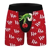 cheap Christmas Pajamas-Christmas Gift Boxer Briefs Underwear Men&#039;s Christmas Carnival Masquerade Christmas Eve Christmas Adults Party Christmas