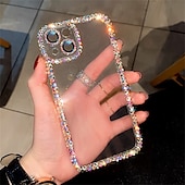 ieftine Carcase iPhone-telefon Maska Pentru iPhone 15 14 Pro Max Plus iPhone 16e iPhone 13 12 11 Pro Max Crystal Clear Neîngălbenește Anti Șoc Ștras Gel de Siliciu Silicon