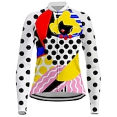 abordables Maillots pour femmes-Femme Maillot Velo Cyclisme manche longue Cyclisme Maillot Top avec 3 poches arrière VTT Vélo tout terrain Vélo Route Respirable Séchage rapide Evacuation de l&#039;humidité Bandes Réfléchissantes Noir