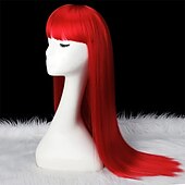 levne Syntetické trendy paruky-bílá paruka rovné bílé paruky pro ženy syntetické barevné platinové bílé paruky cosplay